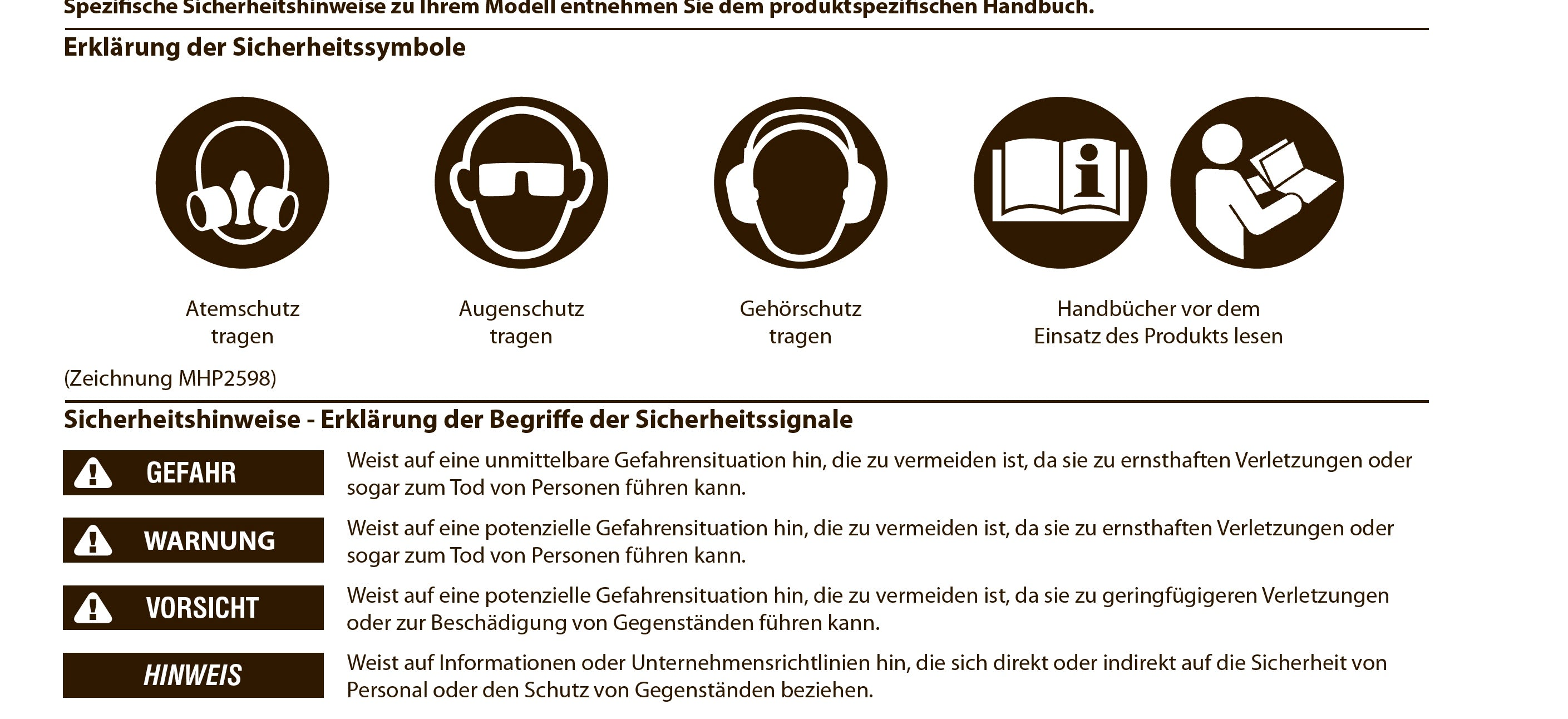 The service life of the tools and the operating instructions