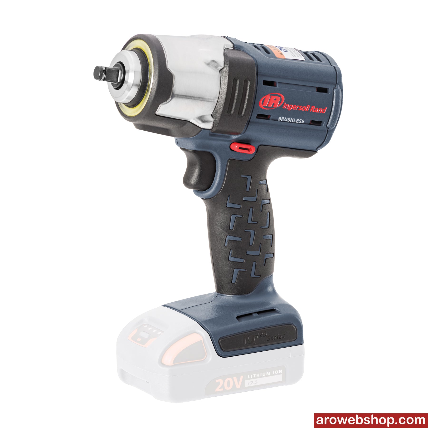 Atornillador de impacto con batería W5133 20 V 3/8" Ingersoll Rand 500 Nm Máquina sin batería, vista lateral inclinada