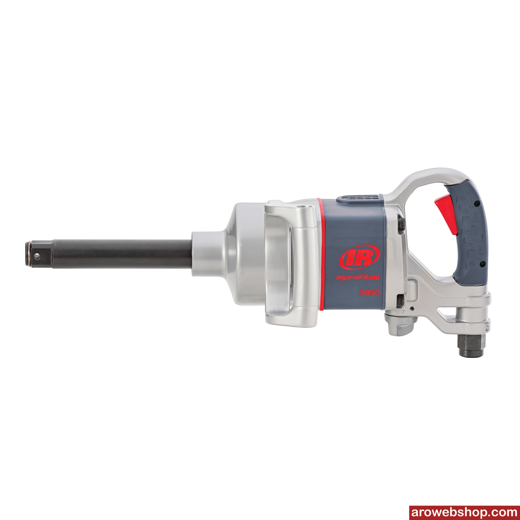 Klucz udarowy pneumatyczny 1" 2850MAX-6 Ingersoll Rand z przedłużonym czworokątem napędowym, widok z lewej strony