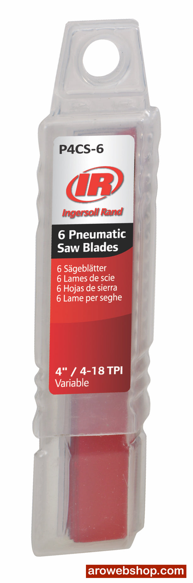 P4CS-6 Stichsägenblätter Ingersoll Rand in der Verpackung von vorne