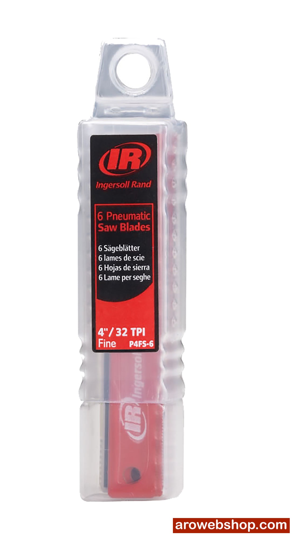 P4FS-6 Stichsägenblätter Ingersoll Rand in der Verpackung von vorne