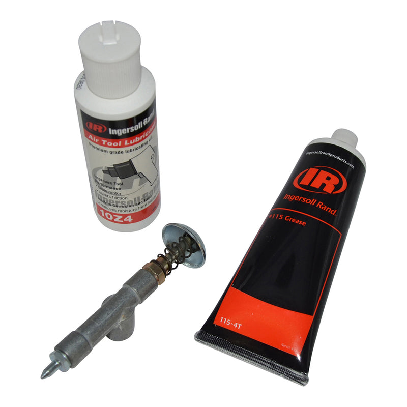 115-LBK1 Lubricant kit for impact wrenches with composite housing, air motor oil at rear left, grease pump at front and impact mechanism grease at right