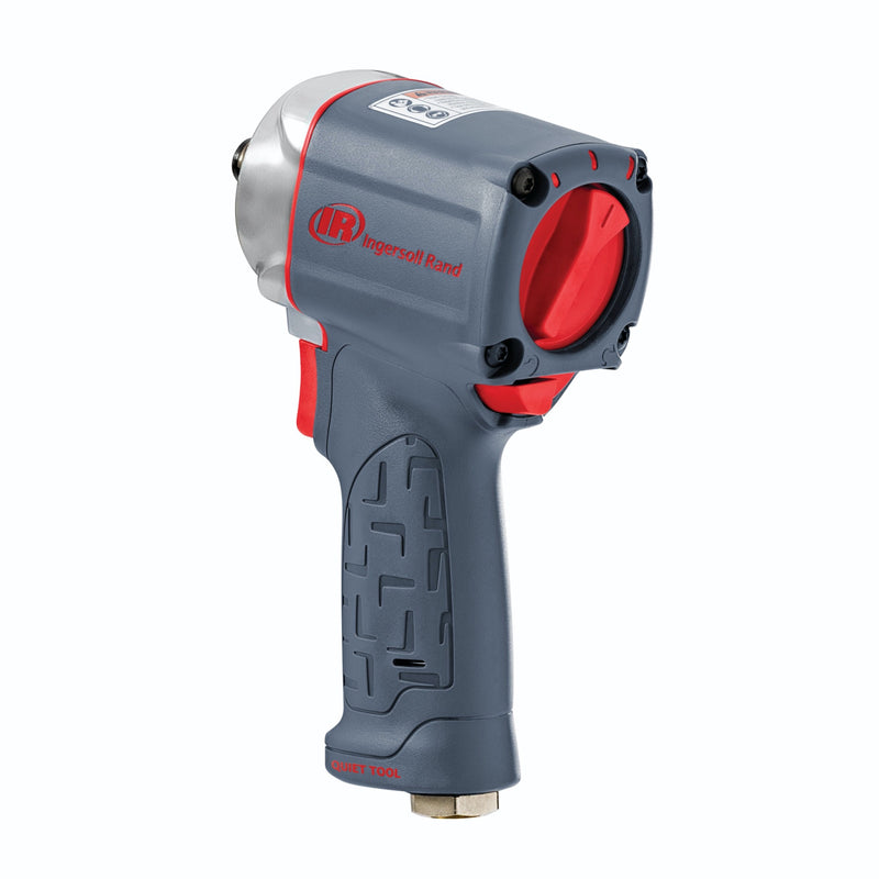 Compact impact wrench 15QMAX 3/8" Ingersoll Rand pneumatic, angled view from behind with power regulator