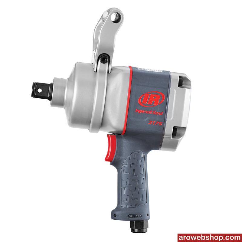 Compressed air impact wrench 1" 2175MAX Ingersoll Rand with pistol grip, side view left 
