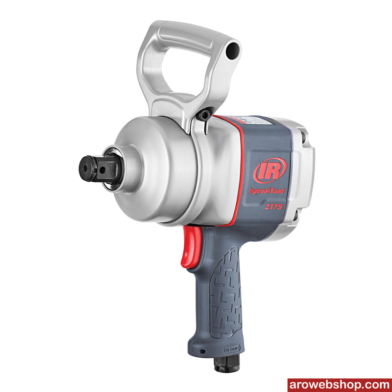 Compressed air impact wrench 1" 2175MAX Ingersoll Rand with pistol grip, angled side view left 
