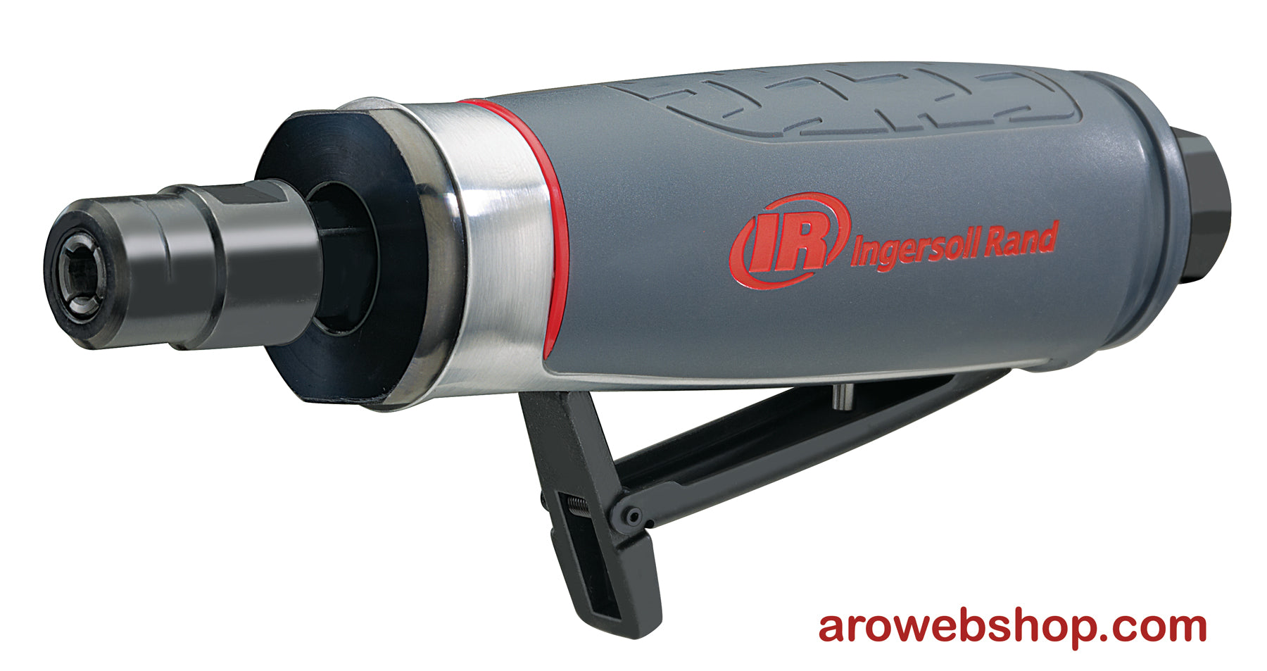 Pneumatic straight grinder 5108MAX-M Ingersoll Rand 25000 rpm, angled left side view