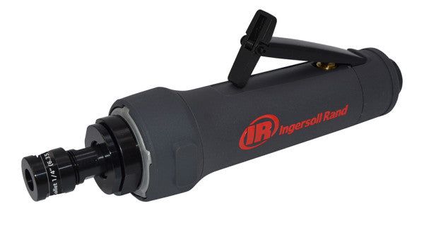 Pneumatic industrial straight grinder M2H250RG4 Ingersoll Rand, angled side view from top left