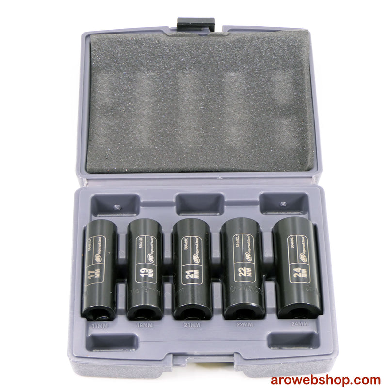SK4M5LN Socket set long with 1/2" square drive metric for impact tools