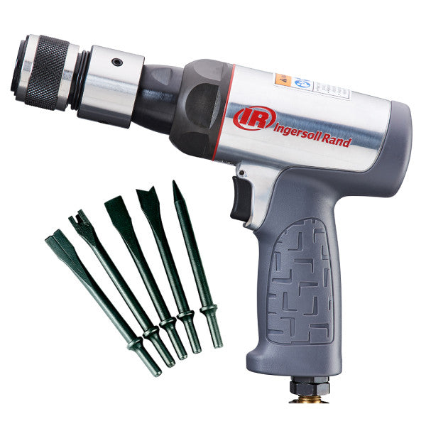 Kit marteau pneumatique 123MAXHK Ingersoll Rand, vue latérale gauche de la machine + 5 burins
