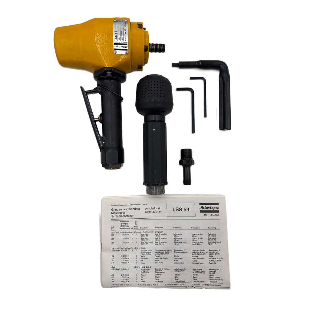 Ponceuse à air comprimé Atlas Copco LSS53 NEUVE & DANS SON EMBALLAGE D'ORIGINE