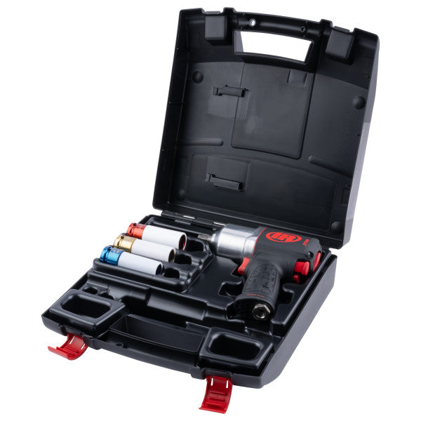 Klucz udarowy pneumatyczny 1/2” SET 2136QXPA-3SK Ingersoll Rand – zastępuje model 2135QXPA – w walizce, maszyna i trzy długie, izolowane, cienkościenne klucze nasadowe