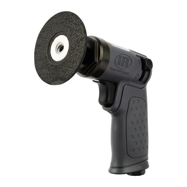 Szlifierka pneumatyczna 3103XPA Ingersoll Rand, miniszlifierka, tutaj z pasującą przednią tarczą szlifierską.