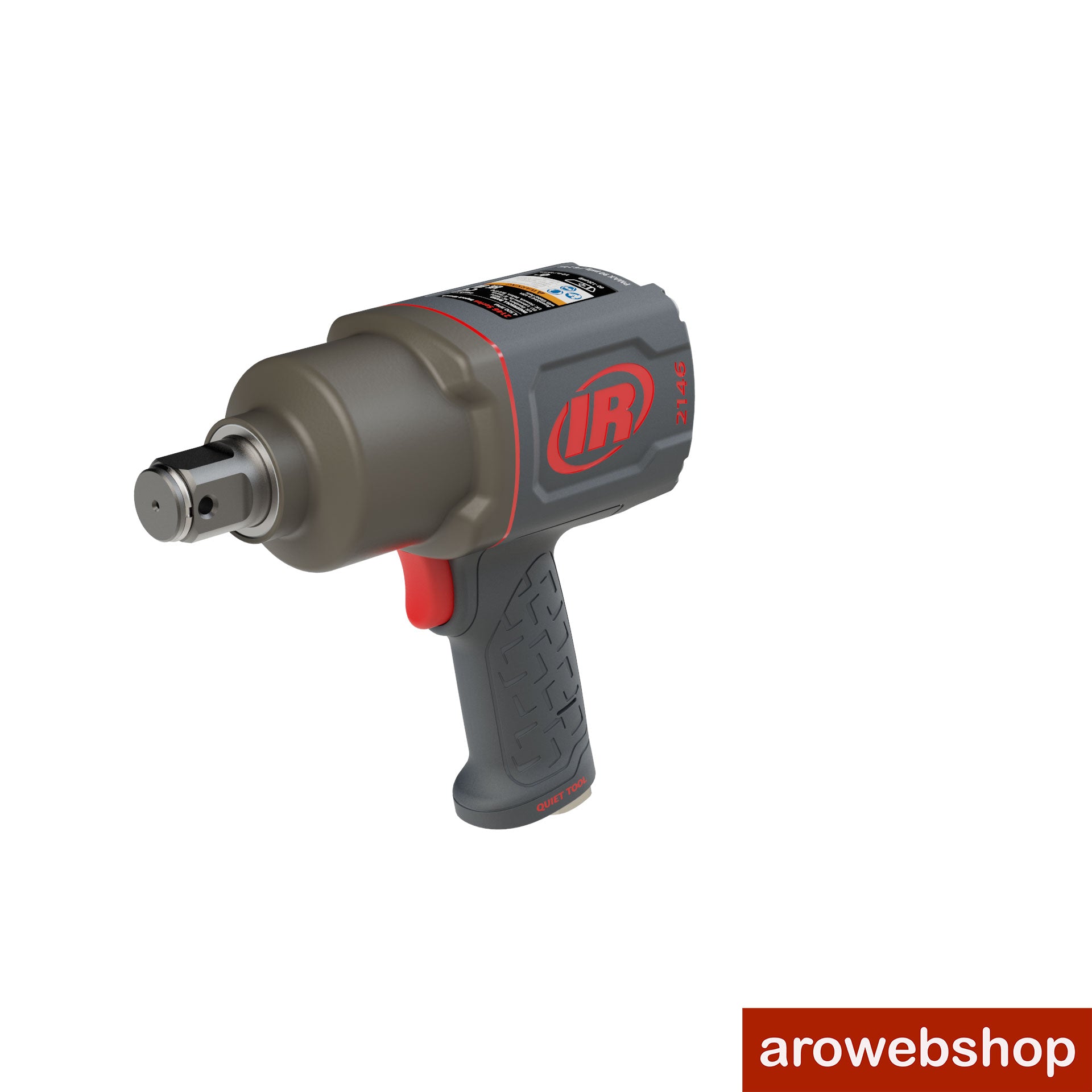 Klucz udarowy pneumatyczny 2146Q1MAX 3/4” Ingersoll Rand, widok z przodu i ukośny widok z lewej strony
