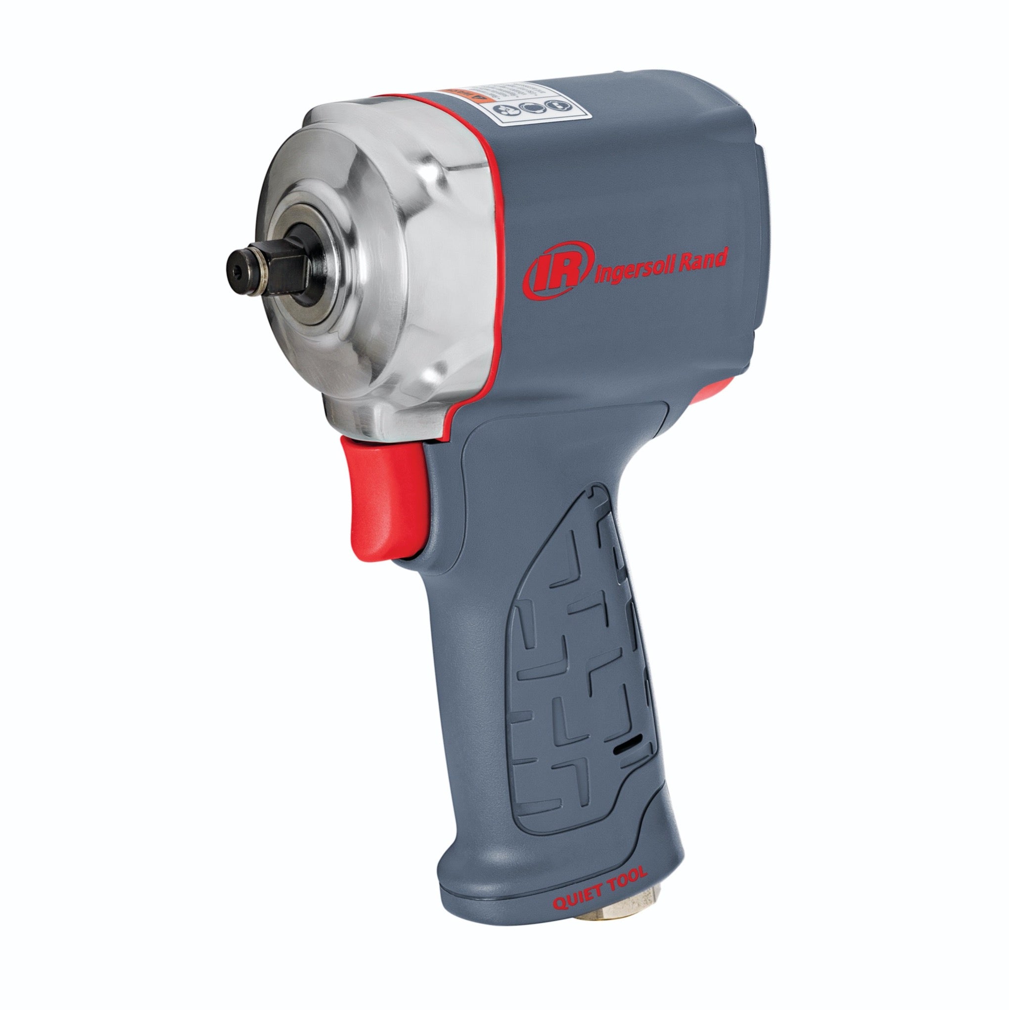 Kompaktowa wkrętarka udarowa pneumatyczna 1/2” 36QMAX Ingersoll Rand w ukośnym widoku z boku po lewej stronie