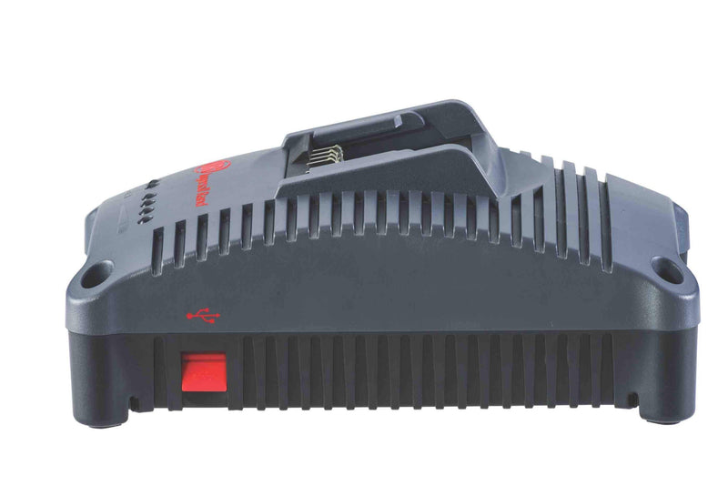 BC1121-EU Ładowarka 12/20 V do wszystkich narzędzi Ingersoll Rand 20 V i 12 V AKKU, widok z boku po lewej stronie