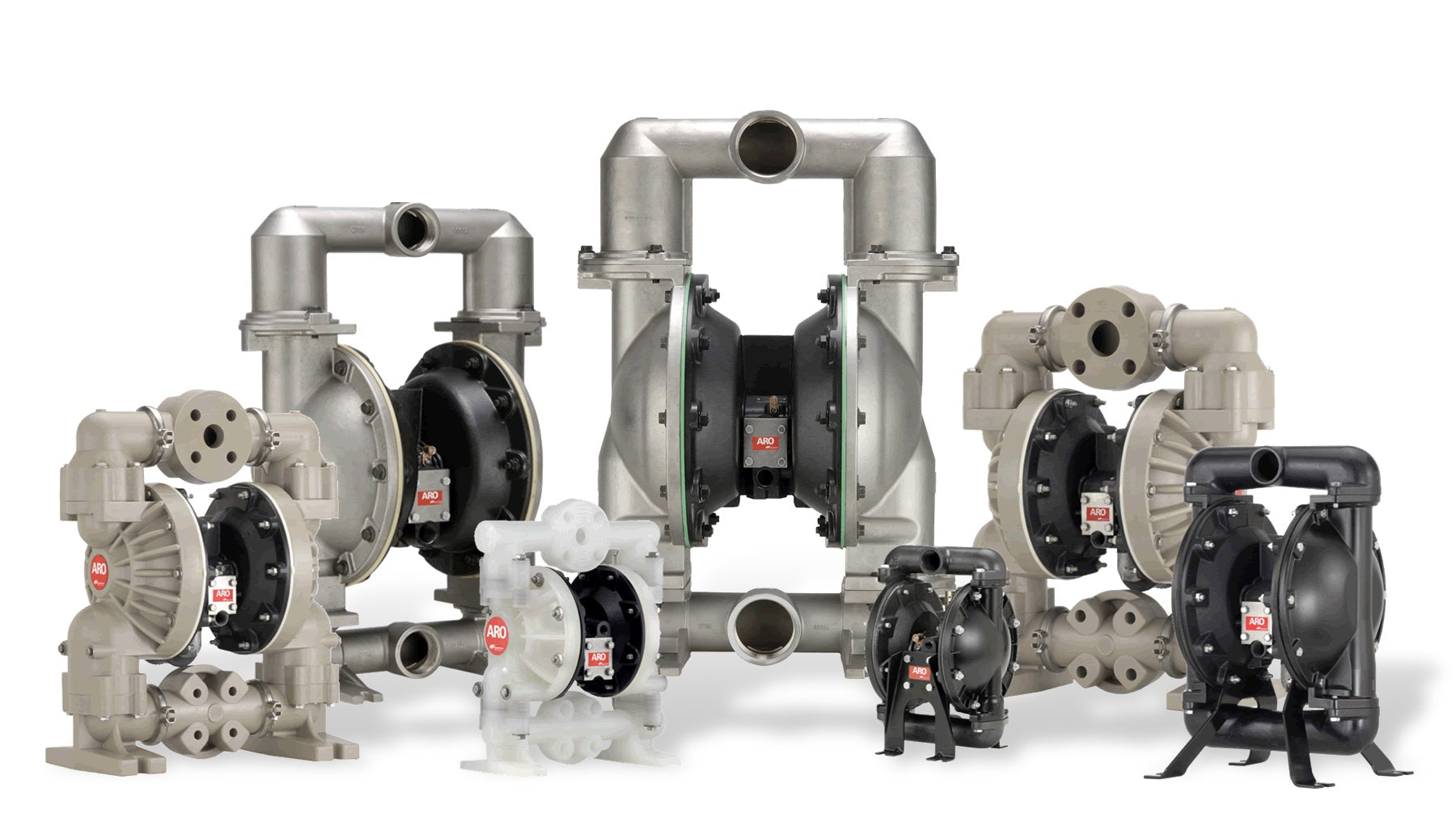 ARO Doppelmembranpumpen aus PP, PVDF, Aluminium und Edelstahl