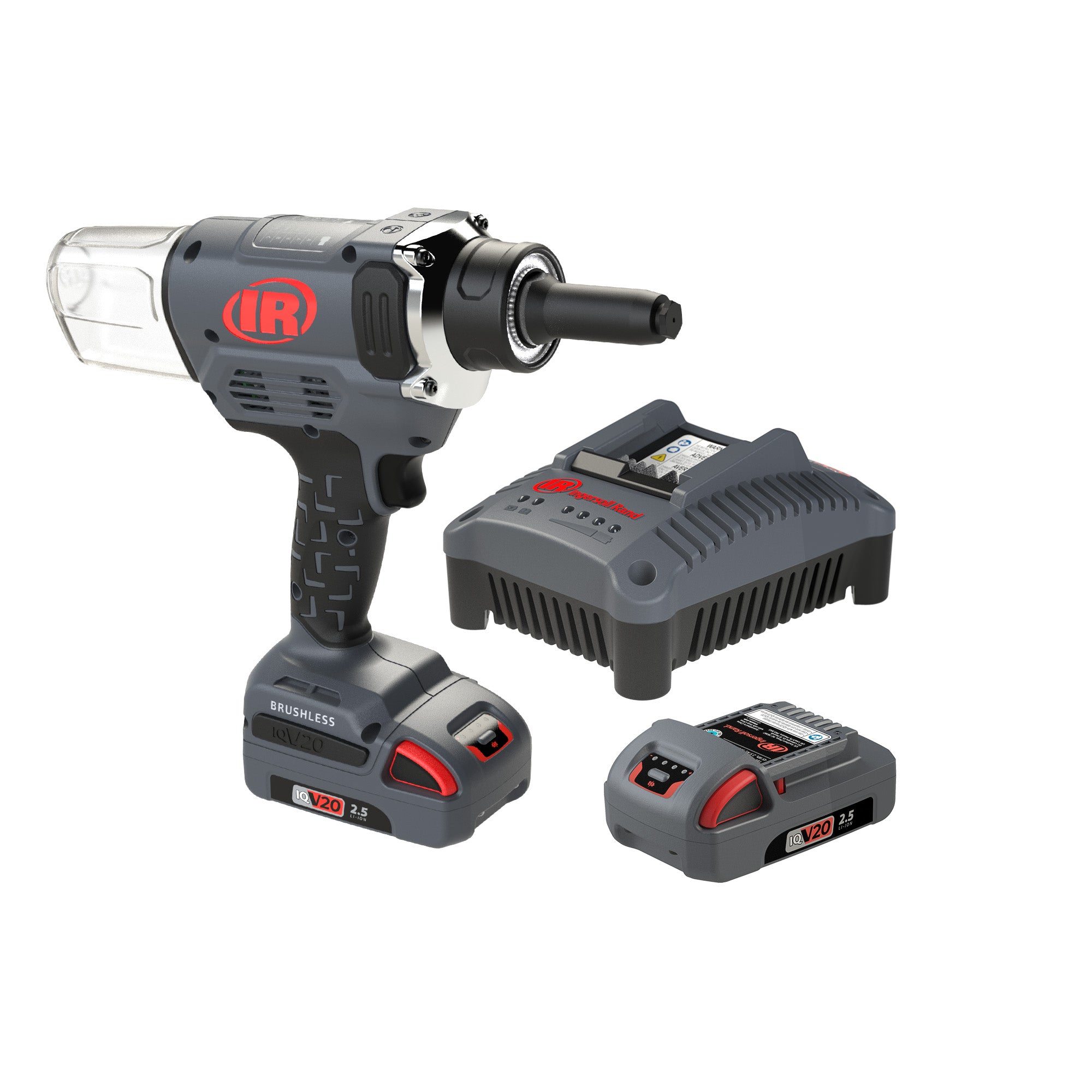 Ingersoll Rand V3121-K2-EU Akku-Nietwerkzeug Kit mit Akkus und Ladegerät