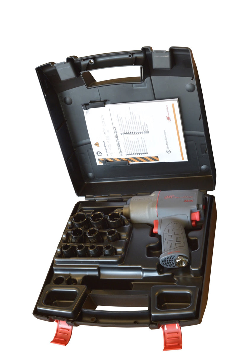 Druckluft Schlagschrauber Kit 1/2“ 2235QTiMAX Ingersoll Rand im Koffer mit 10 Stück Steckschlüssel