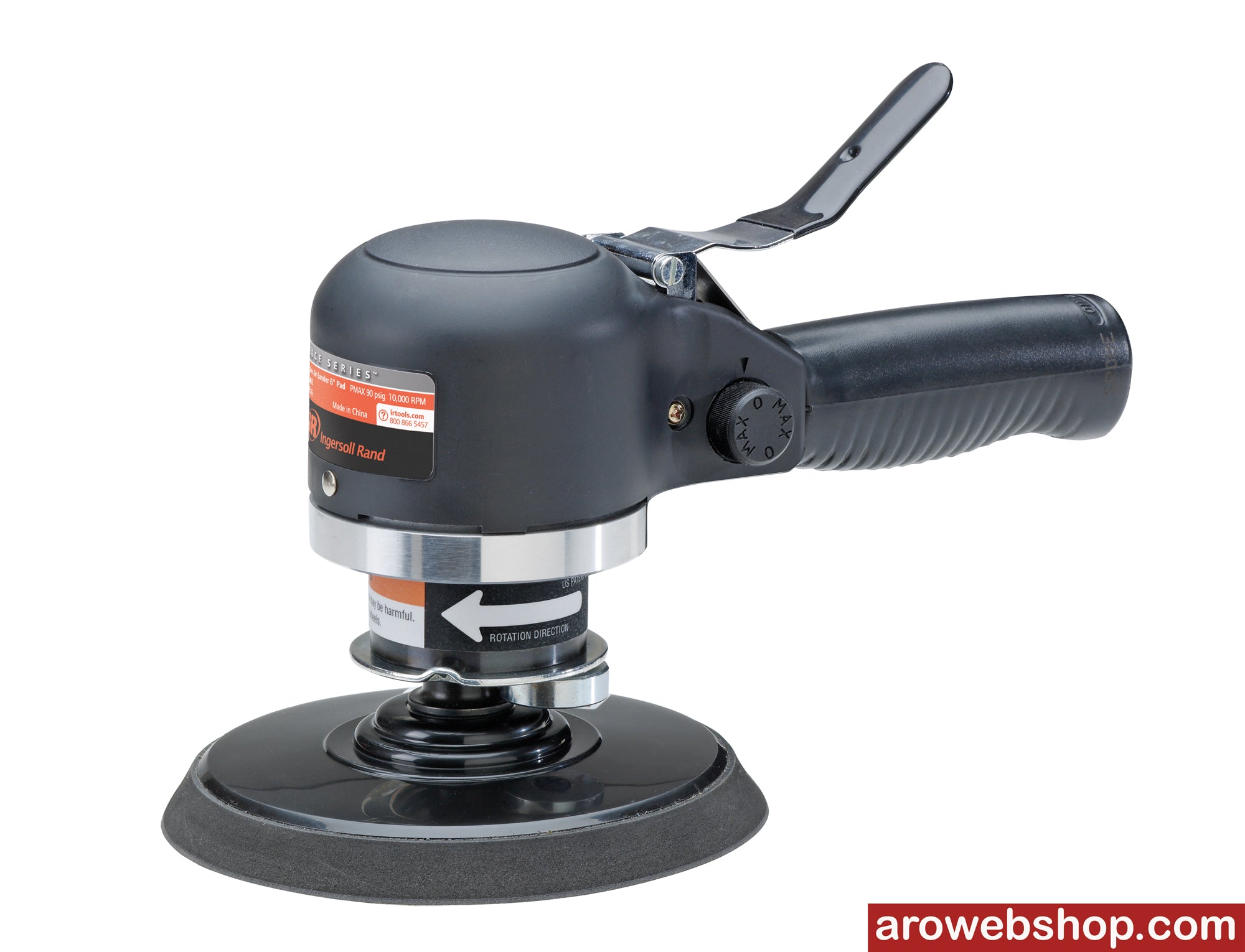 Druckluft Exzenter-Schleifmaschine 311A Ingersoll Rand, schräge linke Seitenansicht