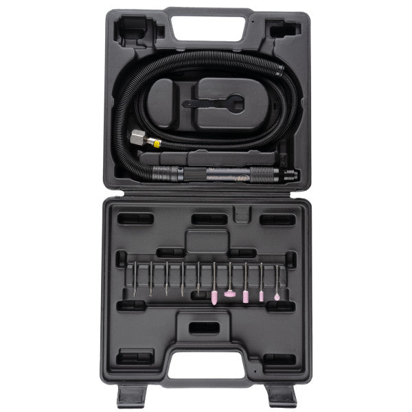 Stiftschleifer SET pneum. 320PGK Ingersoll Rand von oben im Hartschalenkoffer