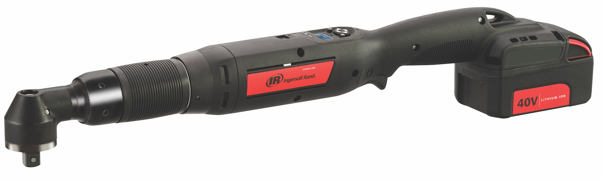 QXC Präzisions-Akku-Hochmoment-Winkelschrauber der QX-Series™ Ingersoll Rand in schräger linker Seitenansicht mit AKKU